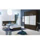 Lit 140/160/180 + chevet suspendu et armoire coulissantes