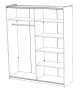 Lit 140/160/180 + chevet suspendu et armoire coulissantes