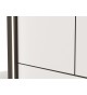 Armoire coulissante blanc et gris laquée