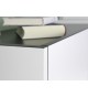 Commode 2 portes 1 tiroir 2 niches blanche & grise