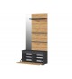 Ensemble d'entrée compact bois et gris