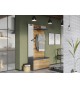 Ensemble d'entrée compact bois et gris