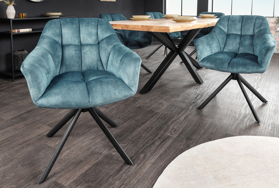 fauteuils design en velours moderne