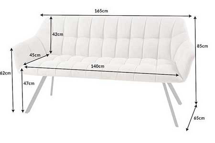 banquette de salon design en tissu beige