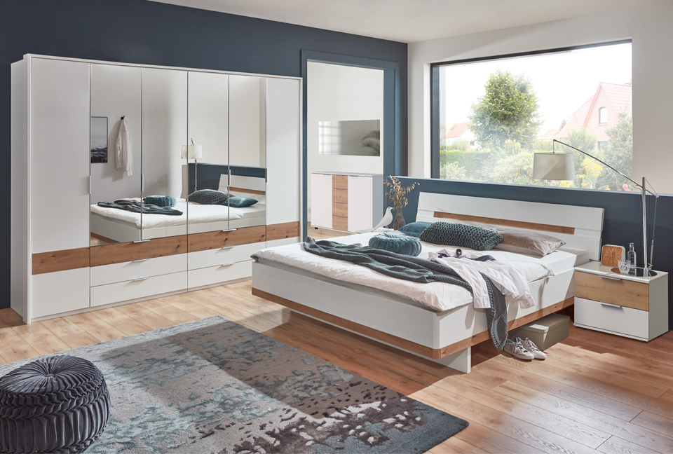 chambre complète blanc et bois